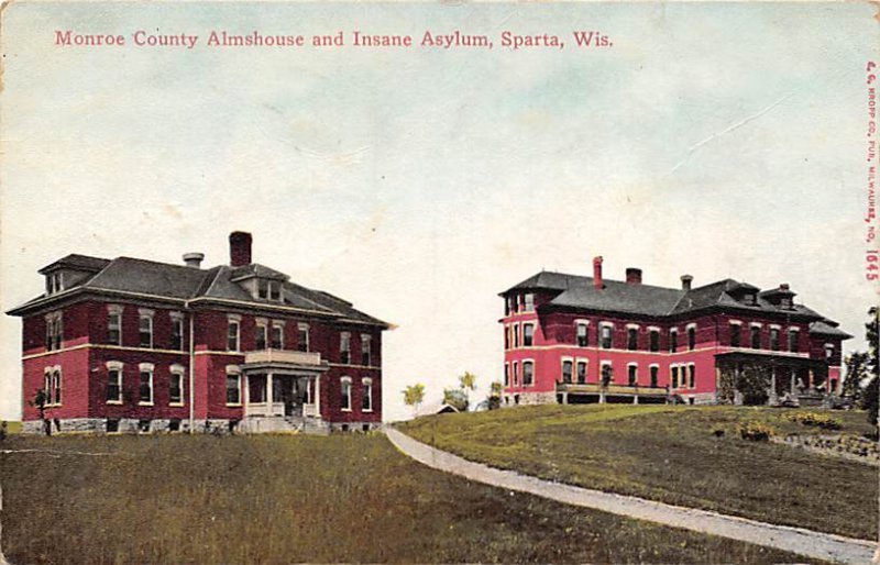 Monroe County Almshouse Insane Asylum Sparta, Wisconsin USA