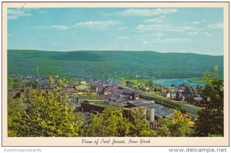 New York View Of Port Jervis and Delaware River Valley