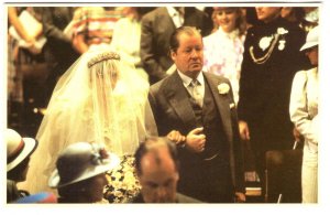 Lady Diana, Bride with Father, The Earl Spencer, Royal Wedding 1981