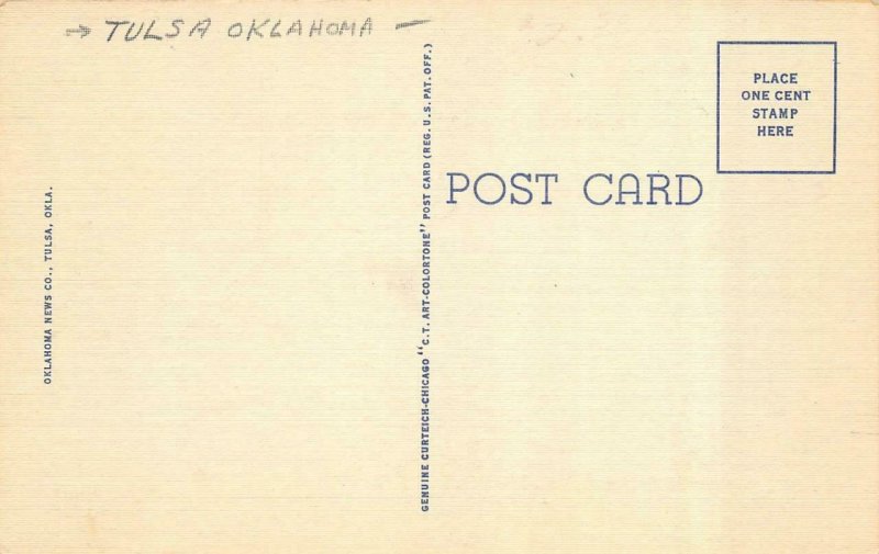 TULSA, OK Oklahoma  CHURCHES Catholic~ME~Baptist~Christian~Presbyterian Postcard
