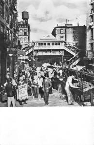 New York City~Museum View~Diorama of Push Cart Market~Lunch Ad~Vintage RPPC