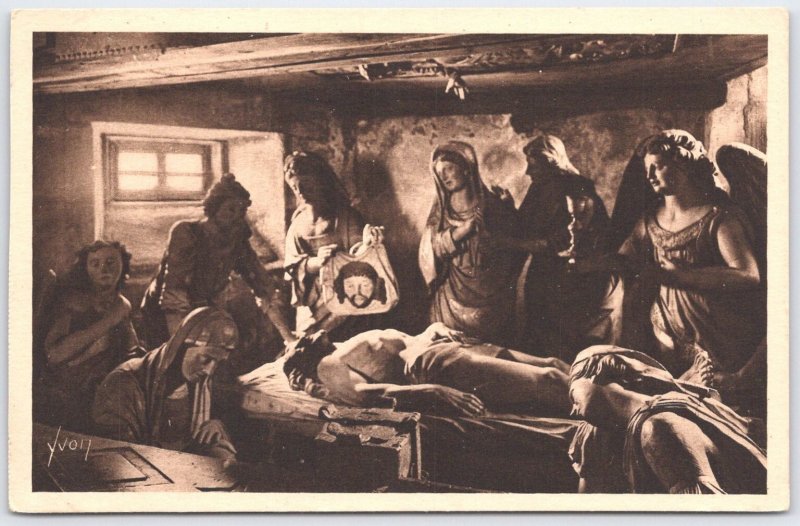 Vintage St-Thégonnec Bretagne Postcard Lespaignol 1702 Sepulchre Art France