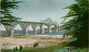 Coos Bay Bridge OR Oregon Union Oil Advertising Unused Postcard G23