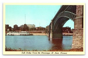 Eads Bridge Across The Mississippi St. Louis Missouri Postcard