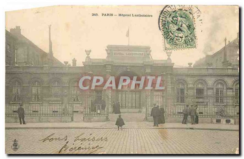 Old Postcard Paris Hospital Lariboisiere