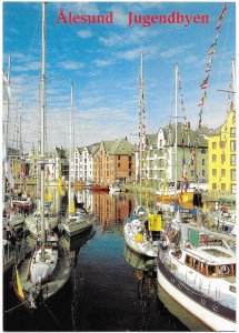 Alesund Jugendbyen Norway Boats & City of Art Nouveau 4 by 6 Size