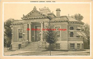 WI, Ripon, Wisconsin, Carnegie Library, Exterior View, EC Kropp No 22044