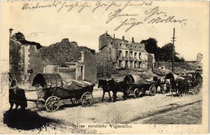 CPA Vigneulles-les-Hattonchatel - Rue - Ruines - Soldiers (1036925)