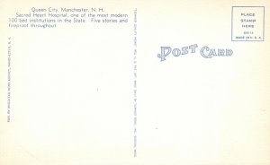 Vintage Postcard 1930's View of Sacred Heart Hospital Manchester New Hampshire