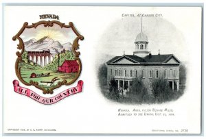 c1905 Square Miles Union Exterior Building Capitol Carson City Nevada Postcard