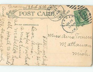 Divided-back POST OFFICE SCENE Elkhart Indiana IN AF1192