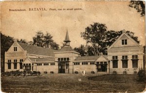 PC CPA BATAVIA Broederschool Front van de straat INDONESIA (a17458)