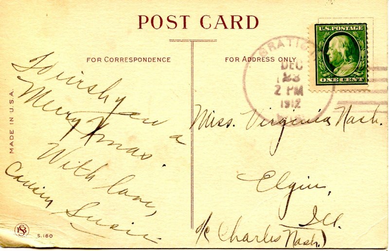 Greeting - Christmas       (creases)