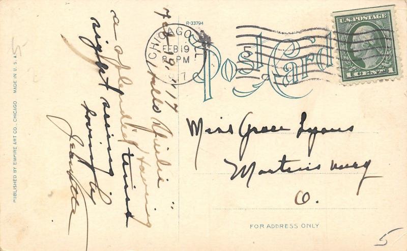 Chicago~Grand Pacific Hotel Interior~Piano~Trap Drum Set~Hanging Chimes 1907 PC