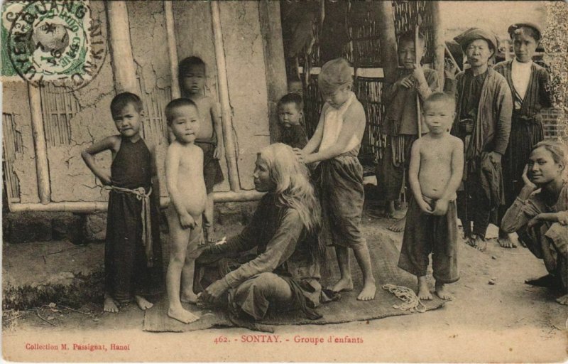 CPA AK Sontay Groupe d'enfants VIETNAM-INDOCHINA (1105730)