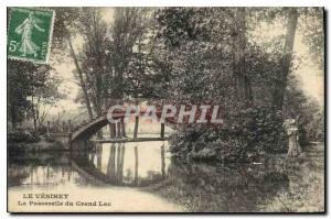 Old Postcard Le Vesinet The Paaserelle Grand Lake