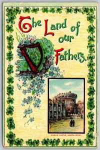 St Patricks Day Ireland Dublin Castle Chapel Royal Land Of Our Fathers Postcard