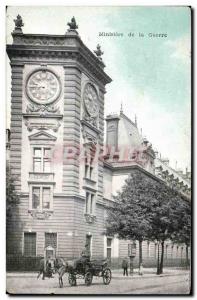Paris Old Postcard Ministry of War