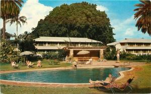 Crocker 1950s Kauai Inn Lihue Kauai pool roadside Postcard 14 Hawaii