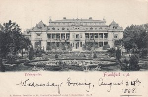 Palmengarten Der Pavillon Garden Frankfurt Victorian German 1898 Postcard