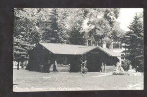 RPPC KEMMERER WYOMING TRIANGLE PARK LOG CABIN VINTAGE REAL PHOTO POSTCARD