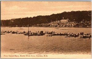 Four Oared Race North-West Arm, Halifax NS Vintage Postcard B26