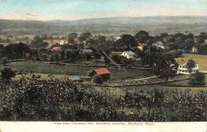 Massachusetts MA   MARBLE JUNCTION From CHESTNUT HILL Bird's Eye View   Postcard