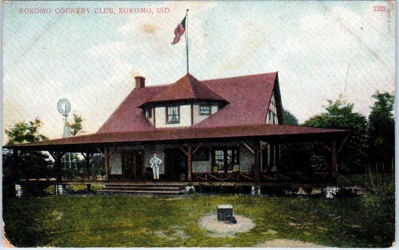 KOKOMO, IN Indiana  KOKOMO COUNTRY CLUB   c1910s  Golf   Postcard