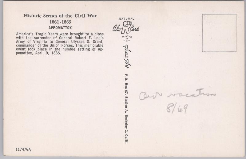 Appomattox, The Wars End, Ulysses S, Grant & Robert E. Lee - Civil War Scenes