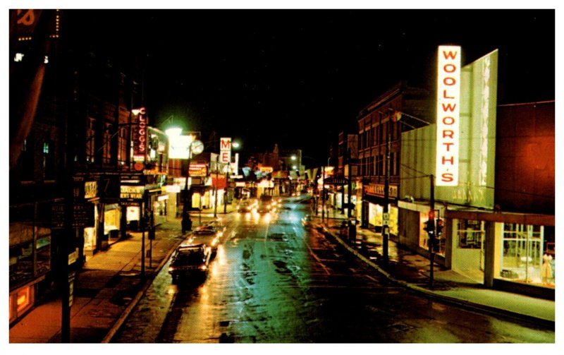 Canada  Moncton  Main street at night