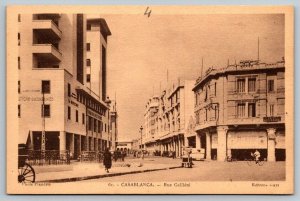 Casablanca  Morocco  Rue Gallieni    Postcard