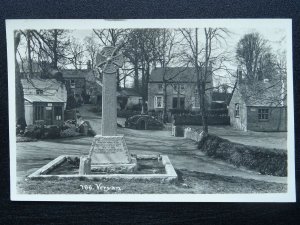 Cornwall VERYAN WW1 Memorial POST OFFICE & OLD SCHOOL Old RP Postcard by Hawke