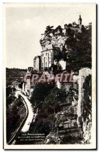 Postcard Modern Rocamadour Le Rocher Du Chateau And The Shrine