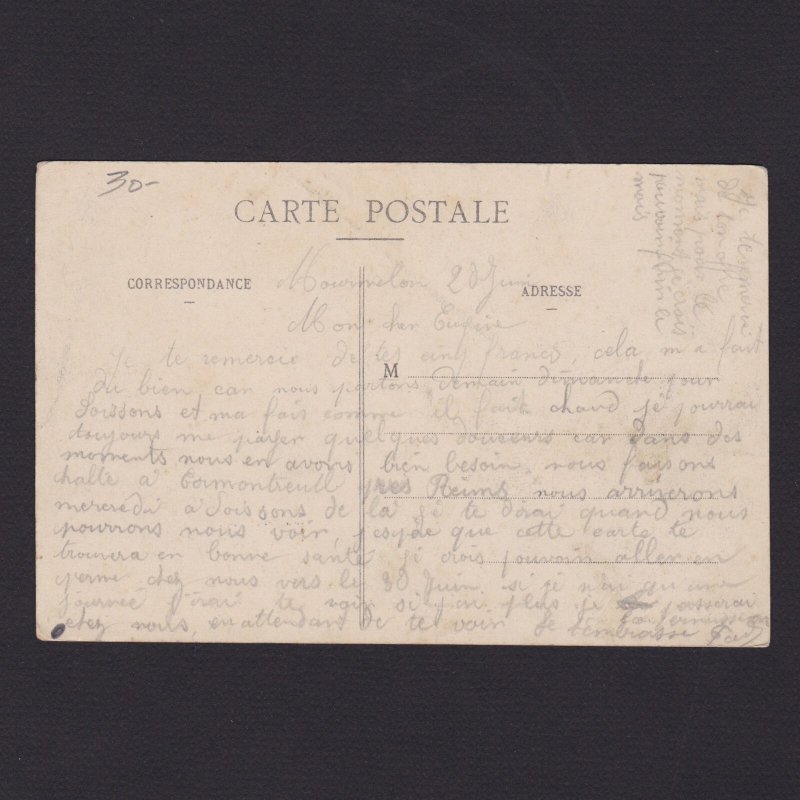 FRANCE, Postcard, Camp life, WWI, Used