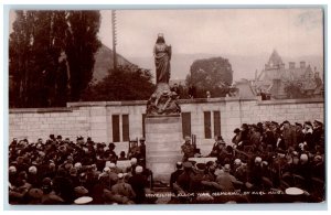 1924 Unveiling War Memorial Earl Haig Alloa Scotland UK RPPC Photo Postcard 