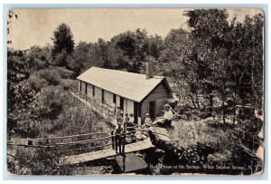 1914 Bath House at the Springs White Sulphur Springs Montana MT Antique Postcard