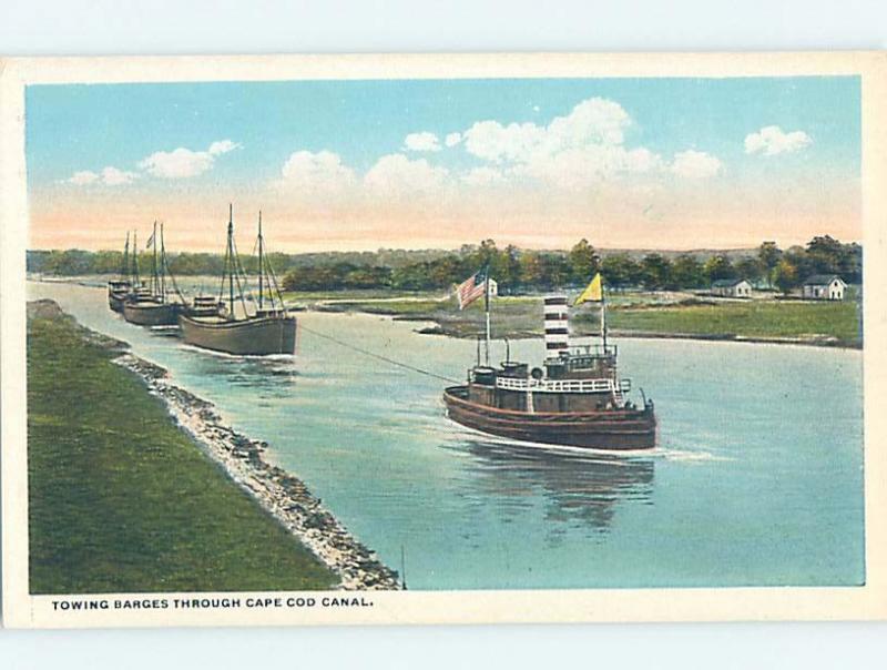 W-Border WATER SCENE Cape Cod Canal - Bourne Massachusetts MA hp8778