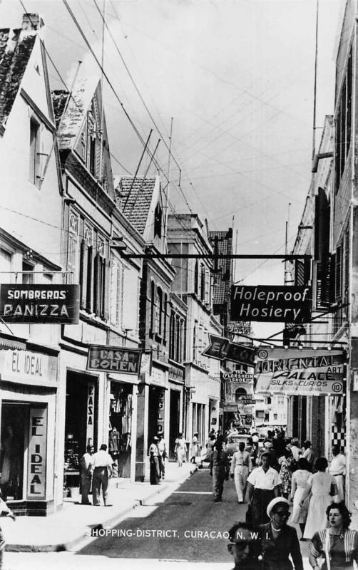 Curacao NWI Business District Real Photo Antique Postcard J79652