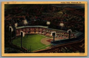 Postcard Pittsburg PA c1941 Forbes Field Baseball Stadium Pittsburgh Pirates MLB