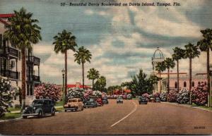 Florida Tampa Davis Boulevard On Davis Island Curteich