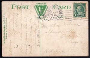 New York Town Hall and Opera House OGDENSBURG Vintage Divided Back - pm1925