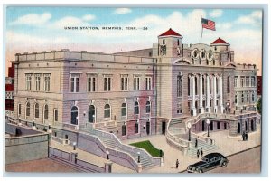 c1950 Union Station Transportation Exterior Building Memphis Tennessee Postcard