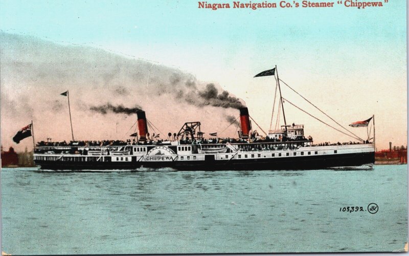 Canada Niagara Navigation Co.'s Steamer Chippewa Vintage Postcard C062