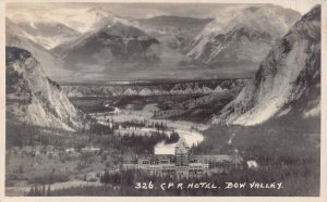 BANFF CA~BOW VALLEY-CANADIAN PACIFIC RAILROAD HOTEL~HARMON REAL PHOTO POSTCARD