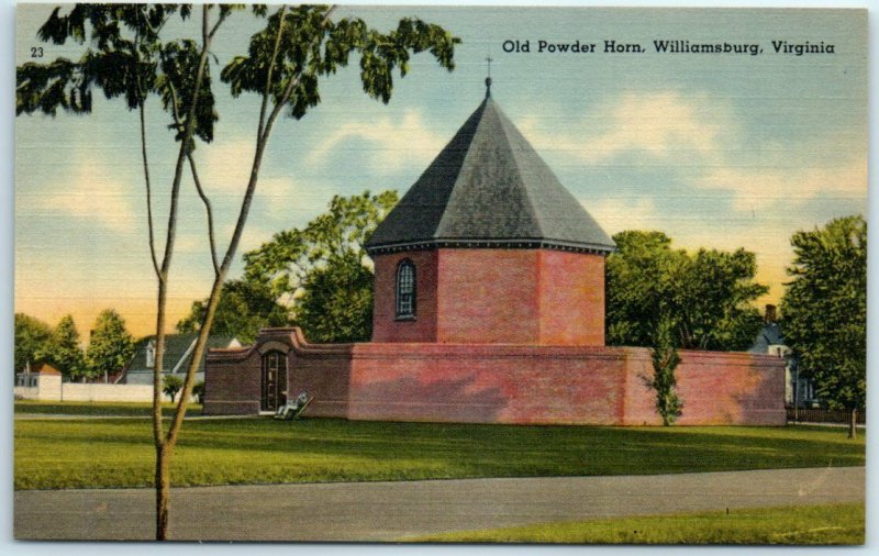 Postcard - Old Powder Horn - Williamsburg, Virginia 