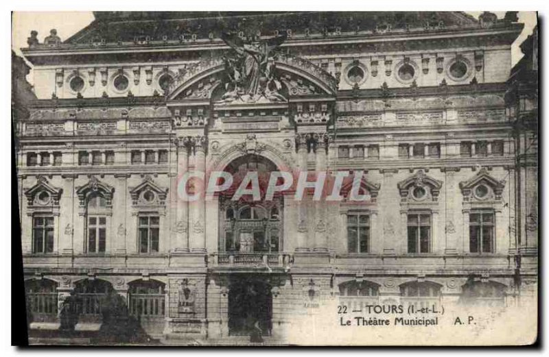 Old Postcard Towers I and L Theater Municipal