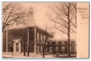 Annapolis Maryland MD Postcard Calvary Methodist Episcopal Church c1910s Trees