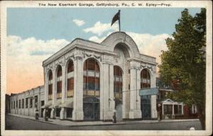 Gettysburg PA The New Eberhart Garage c1920 Old Postcard