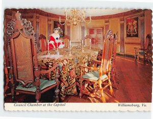 Postcard Council Chamber at the Capitol Williamsburg Virginia USA