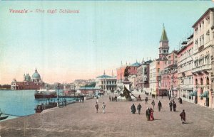 Vintage Venezia Riva degli Schiavoni Italy Postcard Divided Back 1907-1915